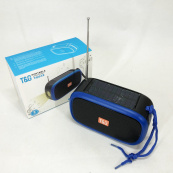 Bluetooth-колонка TG632 c радио, фонарем, солнечной батареей и громкоговорителем. Цвет: синий. Изображение №8