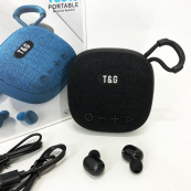 Колонка-Bluetooth із навушниками TG813. Колір: чорний. Зображення №12