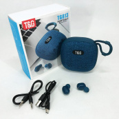 Колонка-Bluetooth із навушниками TG813. Колір: синій. Зображення №5