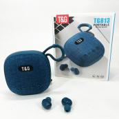 Колонка-Bluetooth із навушниками TG813. Колір: синій. Зображення №6