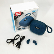 Колонка-Bluetooth із навушниками TG813. Колір: синій. Зображення №10