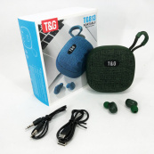 Колонка-Bluetooth із навушниками TG813. Колір: зелений. Зображення №4