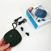 Колонка-Bluetooth із навушниками TG813. Колір: зелений. Зображення №7