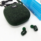 Колонка-Bluetooth із навушниками TG813. Колір: зелений. Зображення №9