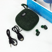Колонка-Bluetooth із навушниками TG813. Колір: зелений. Зображення №11