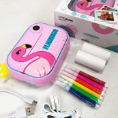 Детский фотоаппарат мгновенной печати YT008 PINK FLAMINGO с поддержкой microSD. Изображение №6 Детский фотоаппарат мгновенной печати YT008 PINK FLAMINGO с поддержкой microSD. Изображение №6