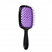 Щітка для волосся масажна продувна Superbrush Plus Hollow Comb прямокутна, Чорна з фіолетовим. Зображення №3 Щітка для волосся масажна продувна Superbrush Plus Hollow Comb прямокутна, Чорна з фіолетовим. Зображення №3