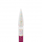 База камуфлююча для гель-лаку Steffani Cover Base 9 мл, 26 Молочна із золотистими рожевими бірюзовими пластівцями потали. Изображение №2