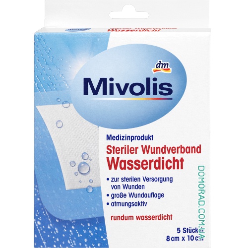 Mivolis Ранова пов'язка водонепроникна Wundverband Wasserdicht 5шт. Mivolis Ранова пов'язка водонепроникна Wundverband Wasserdicht 5шт.