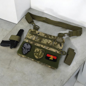 Нагрудная мужская сумка тактическая тканевая, Тактический рюкзак ВСУ, Сумка через плечо военная. Изображение №10