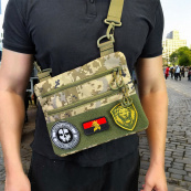 Нагрудная мужская сумка тактическая тканевая, Тактический рюкзак ВСУ, Сумка через плечо военная. Изображение №15