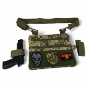 Нагрудная мужская сумка тактическая тканевая, Тактический рюкзак ВСУ, Сумка через плечо военная. Изображение №21