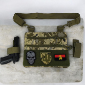 Нагрудна чоловіча сумка тактична тканинна, Нагрудна сумка кобура, Чоловіча тактична сумка барсетка. Зображення №8