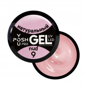 Гель для нарощування нігтів однофазний YouPosh ТМ UV Gel/LED 15мл № 09 Nude Натуральний. Зображення №2