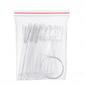 Тіпси віяло на кільці 50шт, Прозорі стілет. Зображення №3