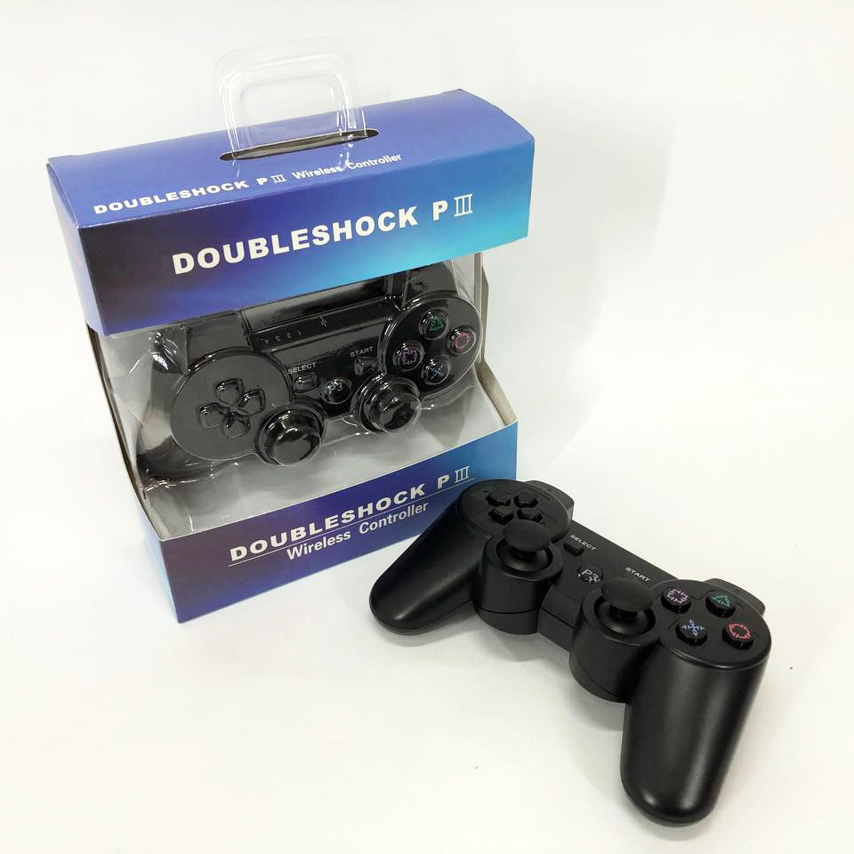 Бездротовий ігровий геймпад Doubleshock PS3/PC акумуляторний джойстик з функцією вібрації. Колір: чорний Бездротовий ігровий геймпад Doubleshock PS3/PC акумуляторний джойстик з функцією вібрації. Колір: чорний