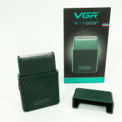 Электробритва VGR V-376 GREEN шейвер, Профессиональный шейвер-электробритва, Портативная бритва. Изображение №12