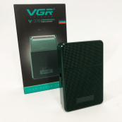 Электробритва VGR V-376 GREEN шейвер, Профессиональный шейвер-электробритва, Портативная бритва. Изображение №19