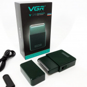 Электробритва VGR V-376 GREEN шейвер, Профессиональный шейвер-электробритва, Портативная бритва. Изображение №23