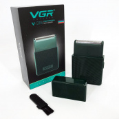 Электробритва VGR V-376 GREEN шейвер, Профессиональный шейвер-электробритва, Портативная бритва. Изображение №24