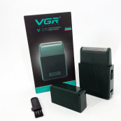 Электробритва VGR V-376 GREEN шейвер, Профессиональный шейвер-электробритва, Портативная бритва. Изображение №25