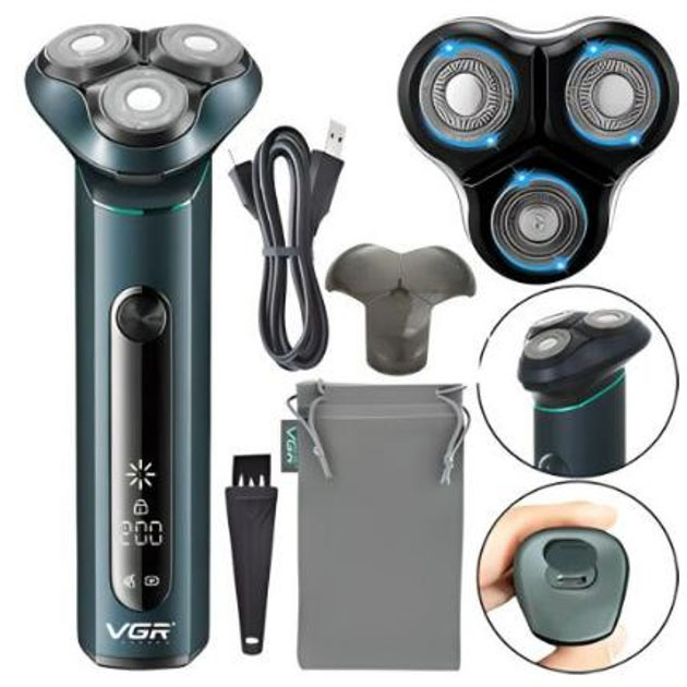 Електробритва портативна бритва VGR V-310 шейвер для гоління бороди та вусів з акумулятором Електробритва портативна бритва VGR V-310 шейвер для гоління бороди та вусів з акумулятором