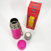 Термос питний Magio MG-1048P 350 мл, Термочашки для гарячих напоїв, Фляга для пікніка. Колір: рожевий. Зображення №7