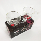 Набір скляних чашок із подвійними стінками (серце) Con Brio СВ-8908-2, 2шт, 80 мл. Зображення №8