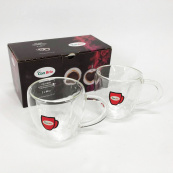 Набір скляних чашок із подвійними стінками (серце) Con Brio СВ-8908-2, 2шт, 80 мл. Зображення №11