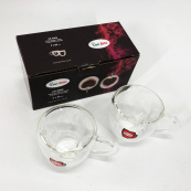 Набір скляних чашок із подвійними стінками (серце) Con Brio СВ-8908-2, 2шт, 80 мл. Зображення №12
