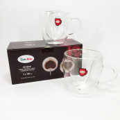 Набір скляних чашок із подвійними стінками (серце) Con Brio СВ-8930-2, 2шт, 300мл. Зображення №9