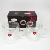 Набір скляних чашок із подвійними стінками (серце) Con Brio СВ-8930-2, 2шт, 300мл. Зображення №11