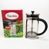 Френч-пресс Con Brio 1000 мл стекло нержавейка CB-5510, Чайник для заваривания трав, Заварник прозрачный. Изображение №8