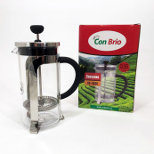 Заварник 350 мл скло + нержавіюча сталь Con Brio CB-5535, Чайник для заварювання трав гарний. Зображення №5