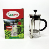 Заварник 350 мл скло + нержавіюча сталь Con Brio CB-5535, Чайник для заварювання трав гарний. Зображення №6