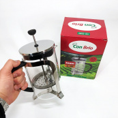 Френч-прес Con Brio CB-5580 0.8 л, Стильний скляний чайник для заварювання, Заварний скляний чайник. Зображення №2