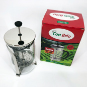 Френч-прес Con Brio CB-5580 0.8 л, Стильний скляний чайник для заварювання, Заварний скляний чайник. Зображення №3