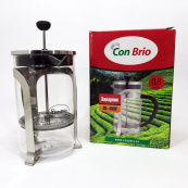 Френч-прес Con Brio CB-5580 0.8 л, Стильний скляний чайник для заварювання, Заварний скляний чайник. Зображення №4