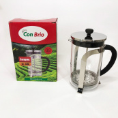 Френч-прес Con Brio CB-5580 0.8 л, Стильний скляний чайник для заварювання, Заварний скляний чайник. Зображення №7
