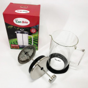 Френч-прес Con Brio CB-5980 800 мл, Чайник для заварювання трав, Заварник прозорий. Зображення №6