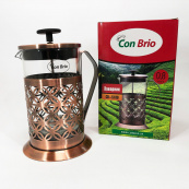 Френч-прес Заварник для чаю Con Brio CB-5180 800мл, Скляний чайник для чаю чайники. Зображення №9 Френч-прес Заварник для чаю Con Brio CB-5180 800мл, Скляний чайник для чаю чайники. Зображення №9