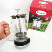 Заварник с двойными стенками Con Brio 1л CB-6410, Френч-пресс с поршнем, Френч-пресс с ручкой. Изображение №2