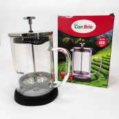 Френч-пресс с двойными стенками Con Brio CB-6480 800 мл, Заварник для чая с прессом многоразовый. Изображение №4