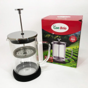 Френч-пресс с двойными стенками Con Brio CB-6480 800 мл, Заварник для чая с прессом многоразовый. Изображение №6