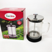 Френч-пресс с двойными стенками Con Brio CB-6480 800 мл, Заварник для чая с прессом многоразовый. Изображение №7