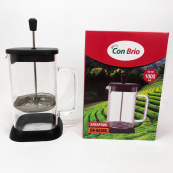 Френч-пресс Con Brio CB-6610В 1000 мл, Заварник для трав, Заварник стеклянный с прессом китайский. Зображення №6