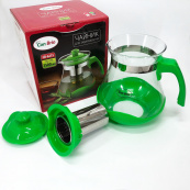 Чайник заварювальний Con Brio Green CB-6215 1,5 л, Чайник самовар скляний. Колір: зелений. Зображення №2