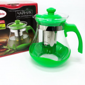 Чайник заварювальний Con Brio Green CB-6215 1,5 л, Чайник самовар скляний. Колір: зелений. Зображення №5