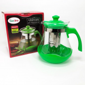 Чайник заварювальний Con Brio Green CB-6215 1,5 л, Чайник самовар скляний. Колір: зелений. Зображення №6