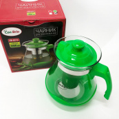 Чайник заварювальний Con Brio Green CB-6215 1,5 л, Чайник самовар скляний. Колір: зелений. Зображення №7